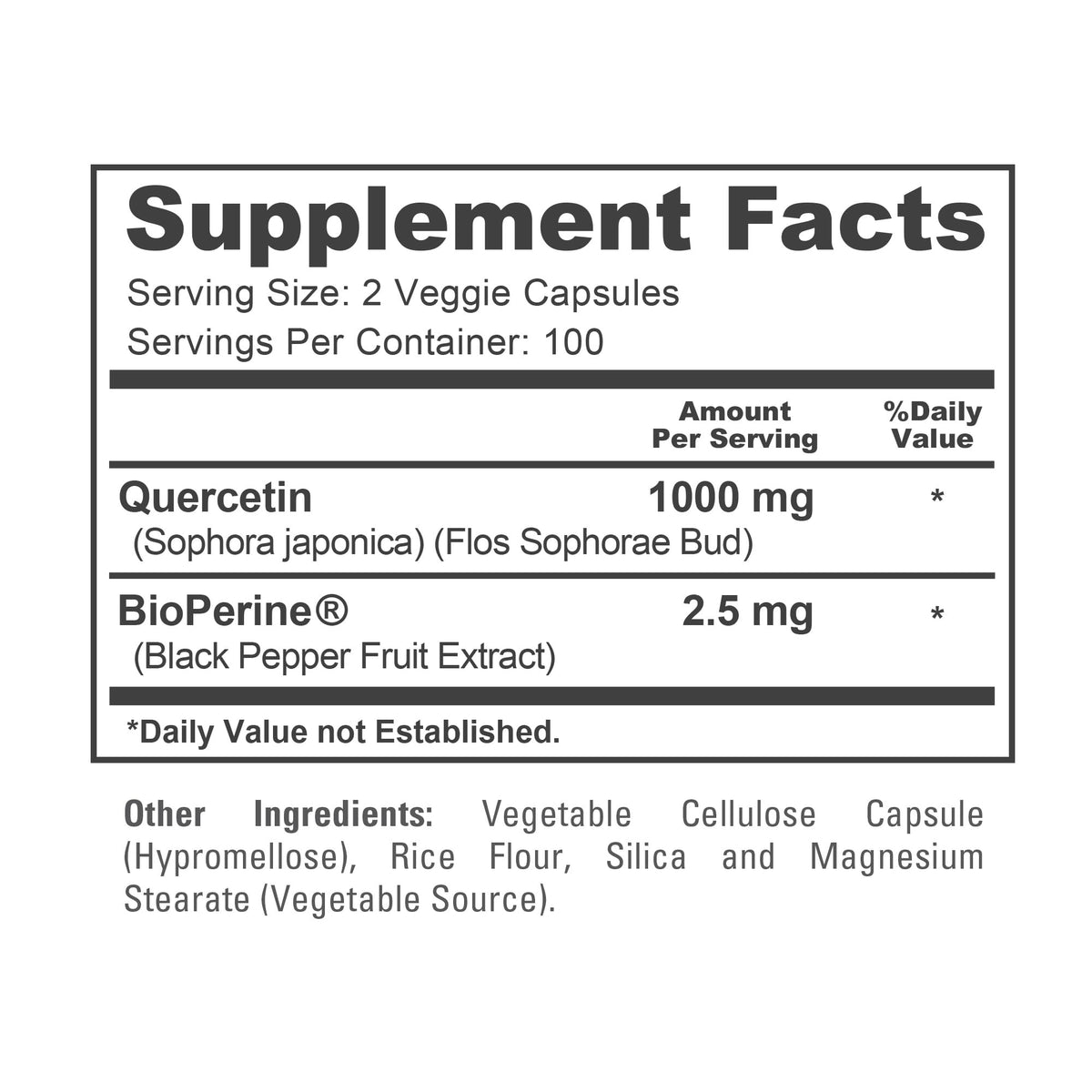 NusaPure Quercetin - Suitable for Vegetarian/Vegan, Non - GMO - 1000 mg - 200 Capsules NusaPureBuy Supplements Australia