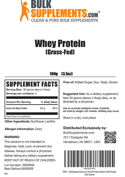 BULKSUPPLEMENTS.COM Grass Fed Whey Protein Powder - Unflavored Whey Protein BULKSUPPLEMENTS.COMBuy Supplements Australia