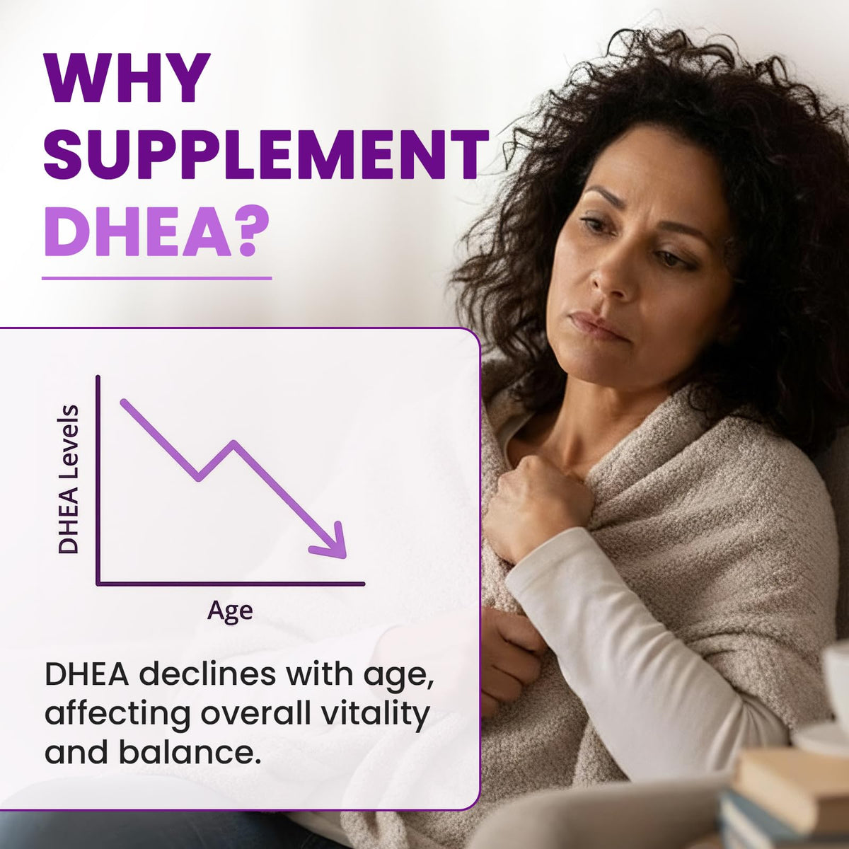 Women's DHEA 25mg Supplement with Vitamin D3 & Slippery Elm – Daily Hormone Support for Energy, Mood, Immune & Healthy Aging – Gentle Balance Formula, Vegan Capsules, 60 Count iMATCHMEBuy Supplements Australia