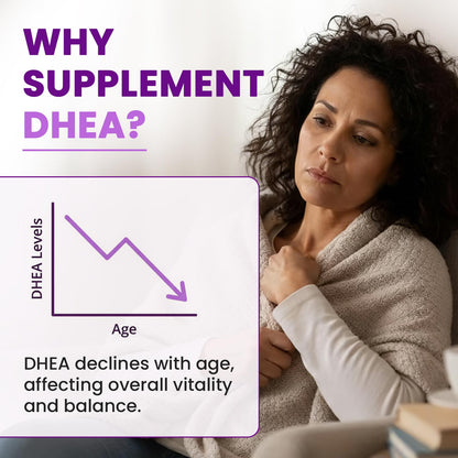 Women's DHEA 25mg Supplement with Vitamin D3 & Slippery Elm – Daily Hormone Support for Energy, Mood, Immune & Healthy Aging – Gentle Balance Formula, Vegan Capsules, 60 Count iMATCHMEBuy Supplements Australia