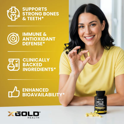 Vitamin D, K2, K1, Zinc, Quercetin, Elderberry, Turmeric, Ginger & Echinacea Whole Food Supplement 8 in 1- D3 5000 IU Plant-Based from Lichen, Vitamin K (K2 MK7, MK4, K1)