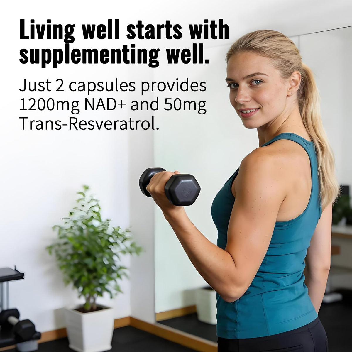 YMINGKJ NAD+ Supplement with Resveratrol 1200mg – Nicotinamide Adenine Dinucleotide & Trans-Resveratrol 50mg, Anti-Aging Cellular Energy & Metabolism Support, 60 Vegetarian Capsules (30 Servings) YMINGKJBuy Supplements Australia