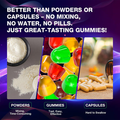 Creatine Monohydrate Gummies 5g for Women & Men - Creatine Gummies for Women Pre Workout Chewables with L-Taurine & Alpha GPC, Sugar-Free Muscle Builder, Energy Boost, Vegan Non-GMO (160 Count) letollholdBuy Supplements Australia