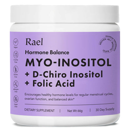 Rael Hormone Balance for Women, Inositol Powder Supplement - Vitamin B8, 40:1 Proven Ratio, Folic Acid for Ovarian Function (30 Servings) RaelBuy Supplements Australia