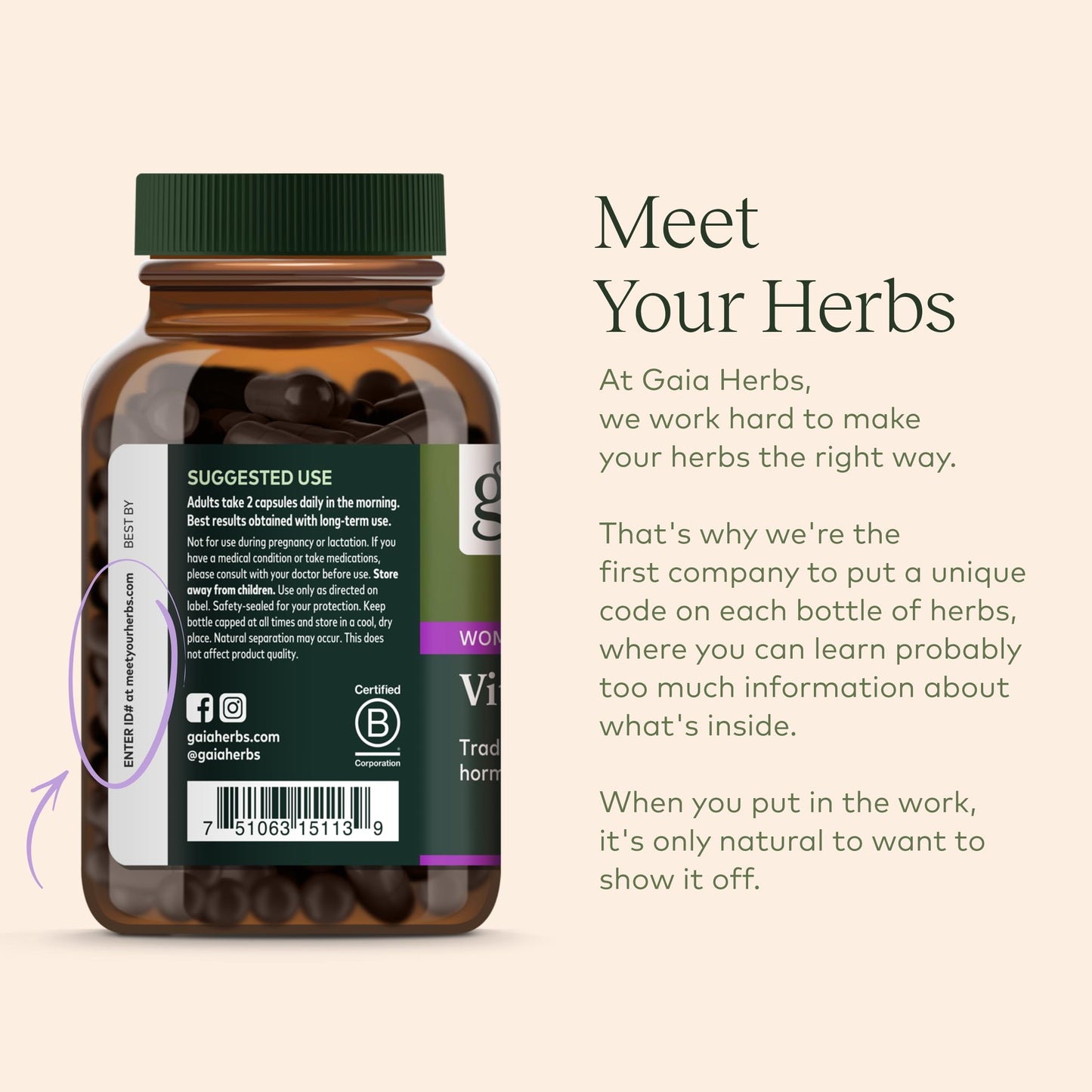 Gaia Herbs Vitex Berry (Chaste Tree) - Supports Hormone Balance & Fertility Gaia HerbsBuy Supplements Australia