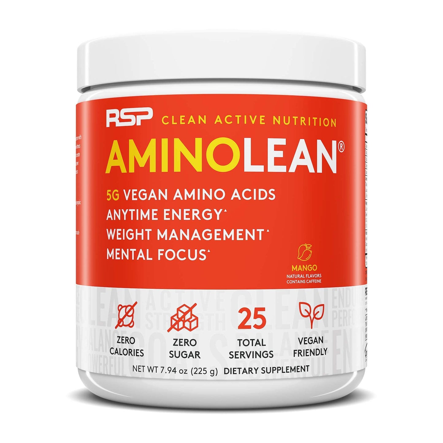 RSP NUTRITION Vegan AminoLean Pre Workout Energy (Mango 25 Servings) with AminoLean Recovery Post Workout Boost (Tropical Island Punch 30 Servings)