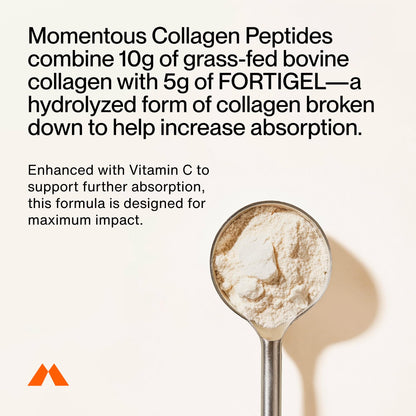 Momentous Grass-Fed Collagen Peptides Powder - Collagen Protein Powder with Fortigel & Vitamin C for Hair, Skin, Nails, & Joint Health Support - NSF Certified for Sport - Packaging May Vary Momentous buy supplements Au