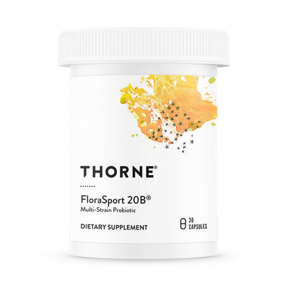 THORNE - FloraSport 20B - Shelf-Stable Probiotic Blend - Supports Gut, Immune & Digestive Health - Occasional Gas, Bloating, Diarrhea & Constipation Relief* - NSF Certified for Sport - 30 Capsules THORNE buy supplements Au