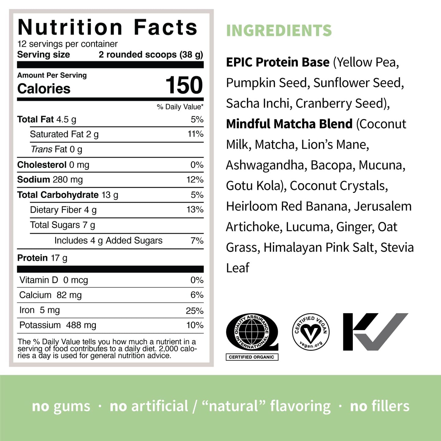 Sprout Living Epic Protein, Plant Based Protein & Superfoods Powder, Mindful Matcha Sprout LivingBuy Supplements Australia