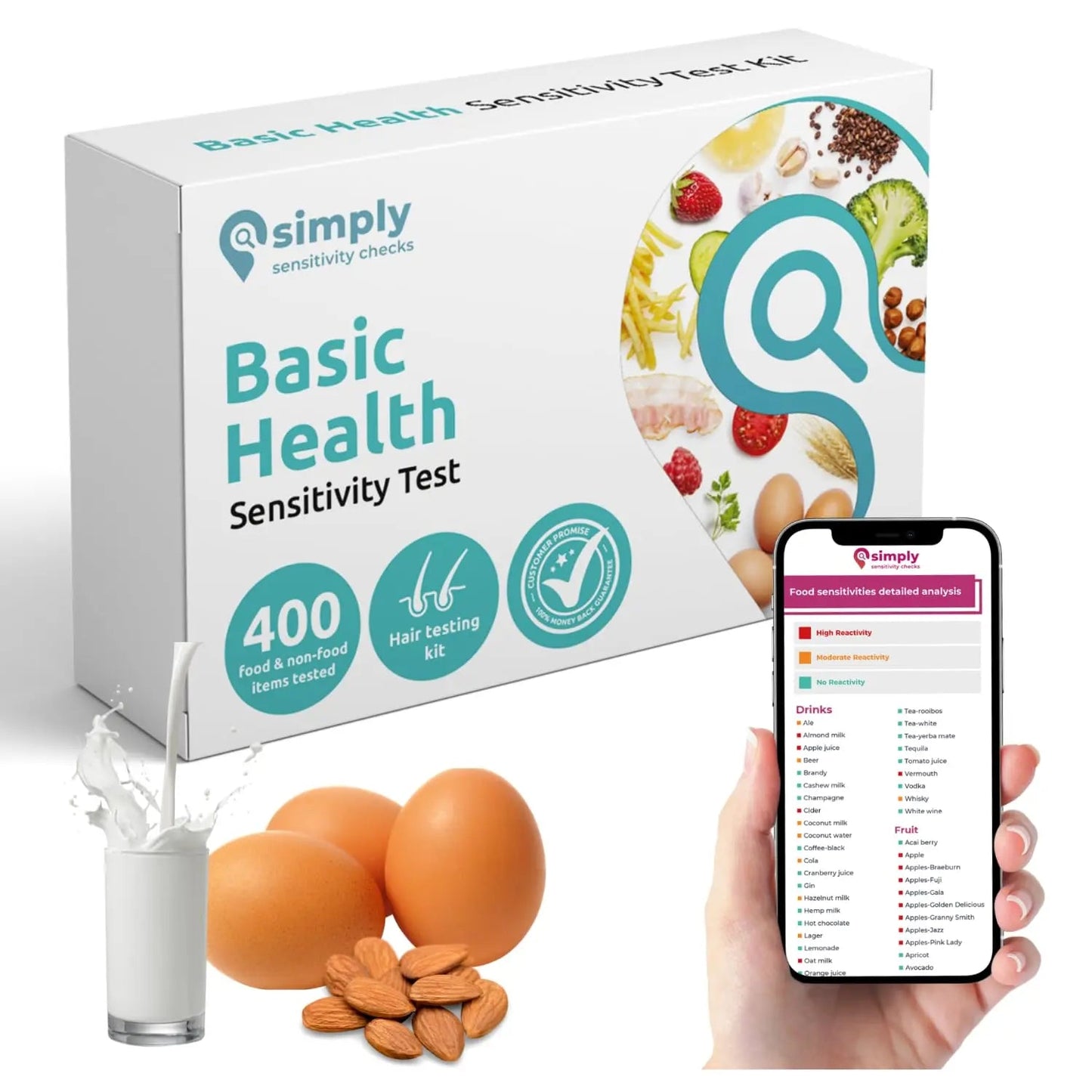 Simply Sensitivity Checks 400+ Items Food Sensitivity Test Kit for Adults – Accurate At-Home Hair Strand Test for Gut Health, Digestion, Additives, Vitamins – Results in 3-5 Days Simply Sensitivity ChecksBuy Supplements Australia
