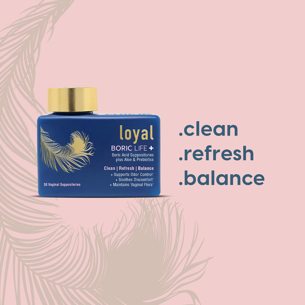 Loyal Boric Life Plus - Boric Acid Suppositories with Aloe & FOS - Supports Odor Control - Soothes Discomfort - Maintains Intimate Flora - Made in USA (30 Count) LoyalBuy Supplements Australia