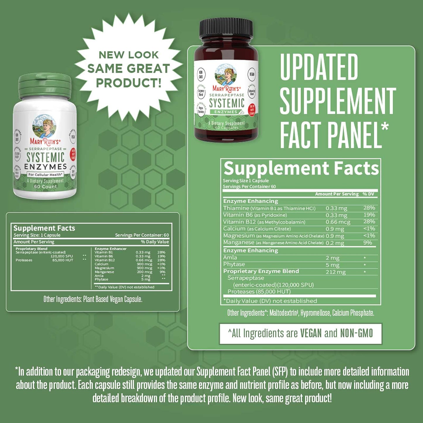 MaryRuth Organics Serrapeptase Enzymes Capsules | Up to 2 Month Supply | Enzyme Supplement for High Potency Sinus Relief Pills| Tissue Health and Cellular Health | Vegan | Gluten Free | 60 Count MARYRUTH'SBuy Supplements Australia