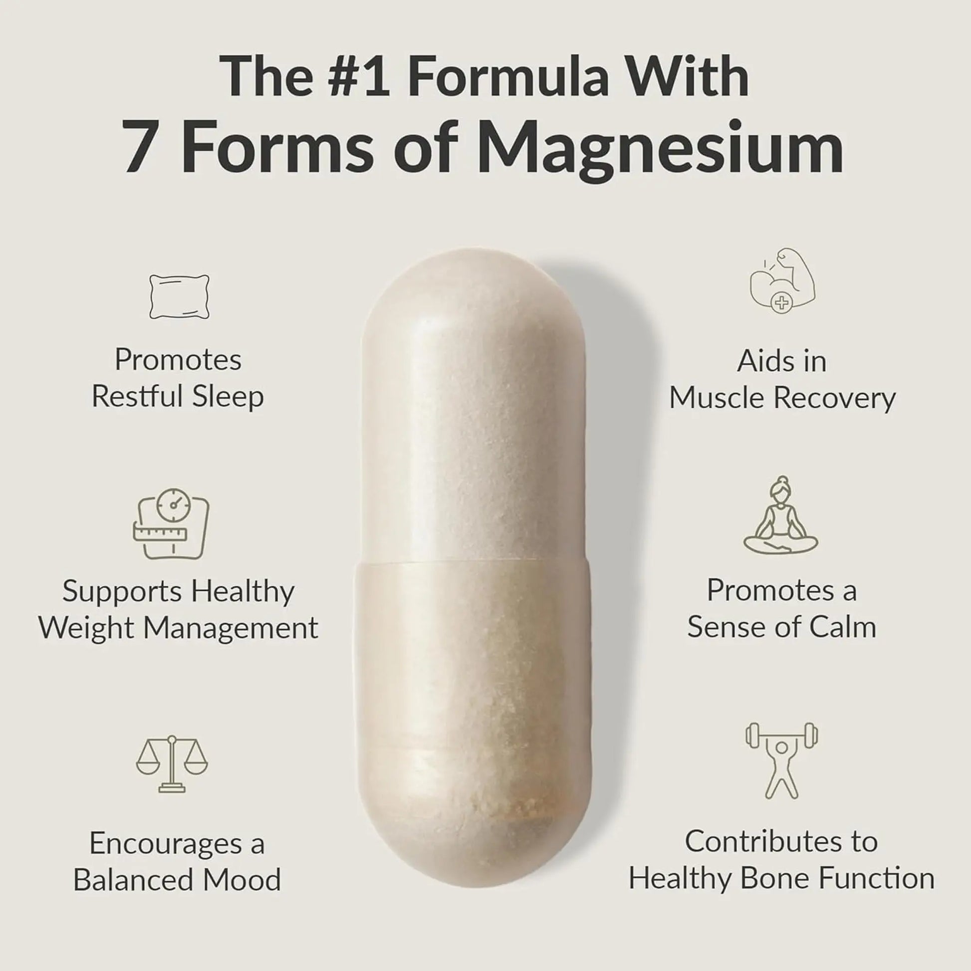 BIOptimizers Magnesium Breakthrough Supplement with 500mg - 7 Forms of Magnesium: Glycinate, Malate, Citrate, and More - Natural Support for Sleep and Cognitive Function -60 Capsules- Calming Vitamins BIOptimizers buy supplements Au