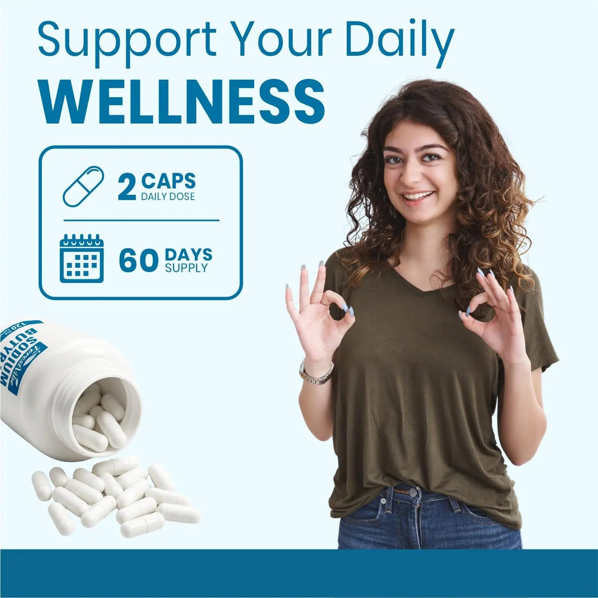 ForestVibe Sodium Butyrate Supplement 1200mg, Yielding 960mg Butyric Acid, 120 Vegan Capsules, 2 Month Supply, Non-GMO & Gluten Free Postbiotic Supplement ForestVibeBuy Supplements Australia