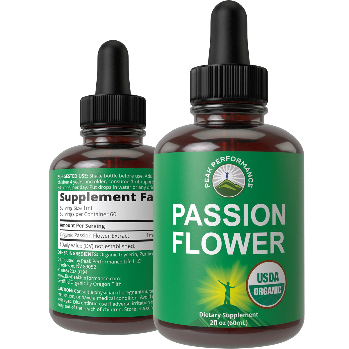 USDA Organic Passion Flower Extract Vegan Liquid Drops with High Bioavailability for Women and Men. Organic Passionflower Supplement with Zero Sugar and Gluten Free. for Calm, Relaxation Support. Peak PerformanceBuy Supplements Australia