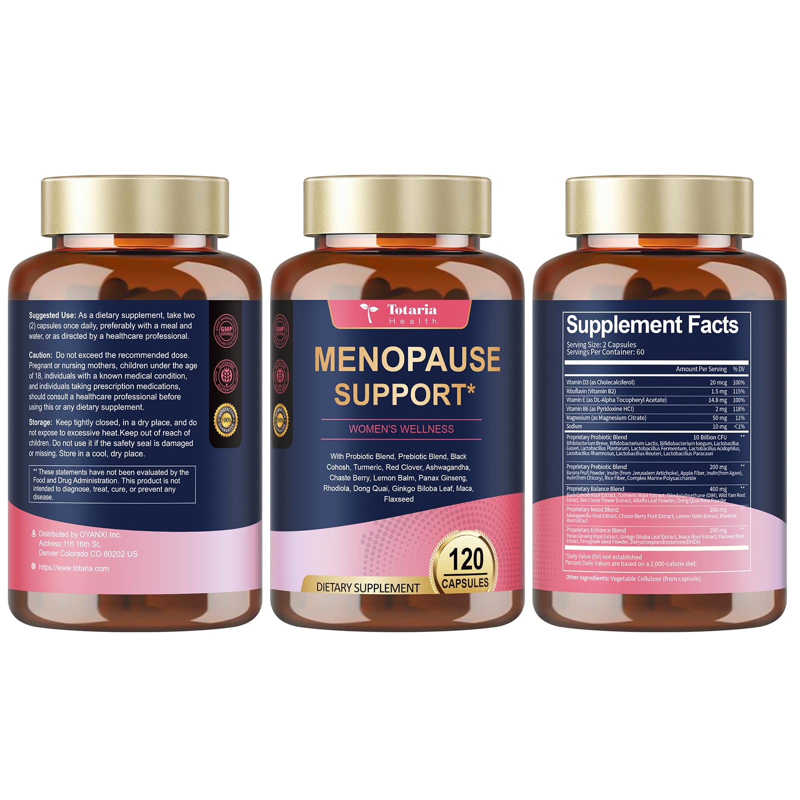 40-in-1 Menopause Supplements for Women, Multibenefit & Complete Black Cohosh for Hot Flashes, Night Sweats & Hormone Balance, w/ Probiotics, DIM, Vitex, Dong Quai, Red Clover and More, 120 Vegan Caps Totaria buy supplements Au