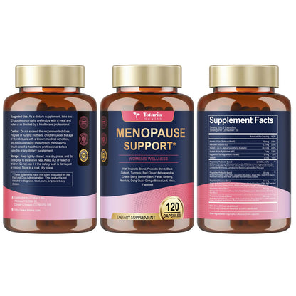 40-in-1 Menopause Supplements for Women, Multibenefit & Complete Black Cohosh for Hot Flashes, Night Sweats & Hormone Balance, w/ Probiotics, DIM, Vitex, Dong Quai, Red Clover and More, 120 Vegan Caps TotariaBuy Supplements Australia