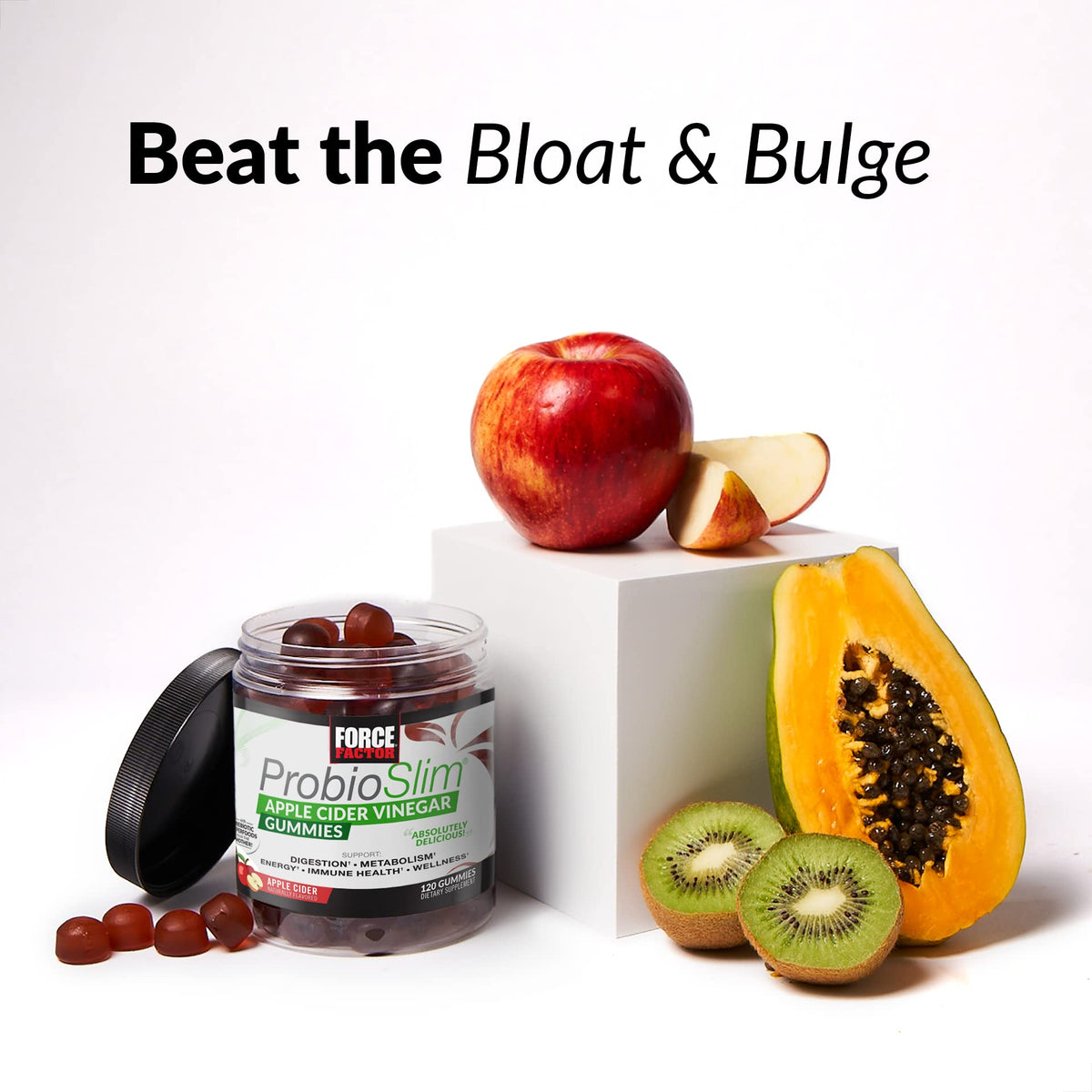 FORCE FACTOR ProbioSlim Apple Cider Vinegar Gummies, 3-Pack, with Organic Apple Force FactorBuy Supplements Australia