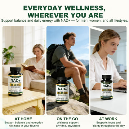 BUIUYLT NAD+ Supplement 1500mg, NR NMN Replacement with Resveratrol, Urolithin A, CoQ10 & Quercetin for Cellular Energy, Healthy Aging & Stamina for Women & Men - 120 Capsules BUIUYLTBuy Supplements Australia