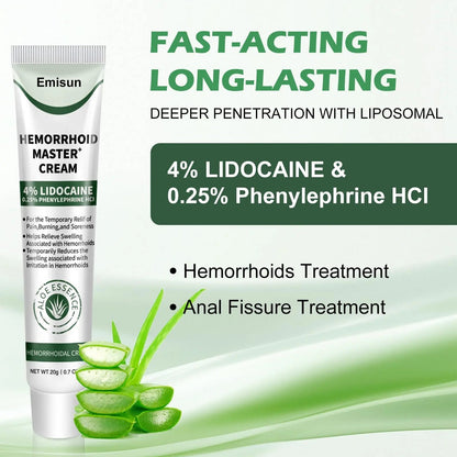 Hemorrhoid & Fissure Ointment, Hemorrhoid Treatment and Hemorrhoid Cream with Lidocaine 4% and Phenylephrine HCI for Fast Relief of Pain, Swelling, Itching, Burning, Hemorrhoidal treatment, 2 Pack-J2 EmisunBuy Supplements Australia