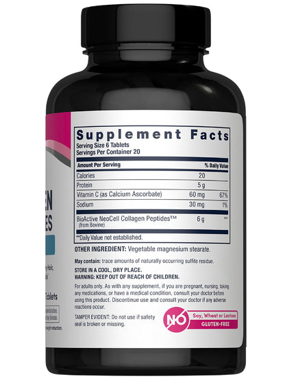 NeoCell Super Collagen with Vitamin C, 120ct Collagen Pills, Non-GMO, Grass Fed, Paleo Friendly, Gluten Free, Collagen Peptides Types 1 & 3 for Hair, Skin, Nails and Joints NeoCell buy supplements Au