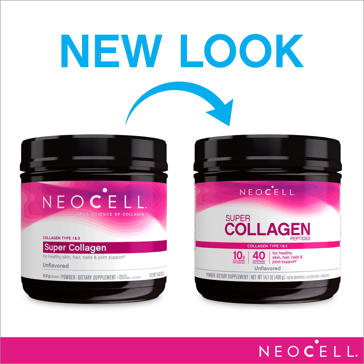 NeoCell Super Collagen Powder, 10g Collagen Peptides per Serving & Super Collagen NeoCellBuy Supplements Australia