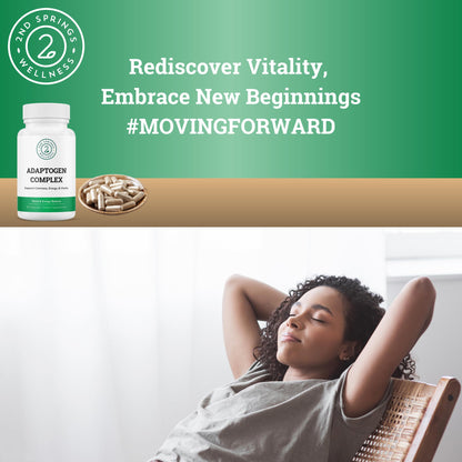 2nd Springs Adaptogen Complex Calmness, Energy and Vitality Booster - Ashwagandha, Schisandra, Astragalus, Ginseng, Rhodiola, and More - Adrenal Support Supplements - 60 Ct 2nd SpringsBuy Supplements Australia