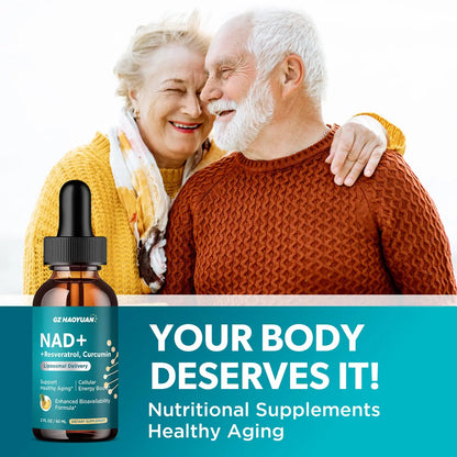 GZ HAOYUAN NAD Liquid Supplement for Women, Liposomal NAD+ Drops 1200MG with NAD Plus Resveratrol, Tmg, Quercetin, Anti-Aging, Cell Regeneration, Energy & Metabolism Support, Pineapple Flavor GZ HAOYUANBuy Supplements Australia