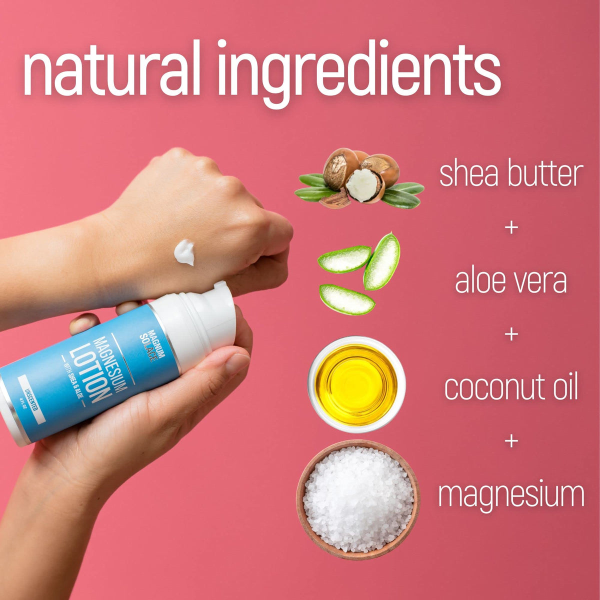 Magnesium Lotion – Super Concentrated – Made with Aloe and Shea – For Leg Cramps, Sore Muscles & Joints, Rejuvenation – Safe for Kids, Made in the USA (Unscented) Magnum SolaceBuy Supplements Australia