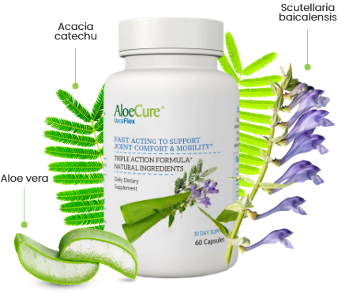 AloeCure VeraFlex Natural Joint Support Supplement with USDA Organic Aloe Vera AloeCureBuy Supplements Australia