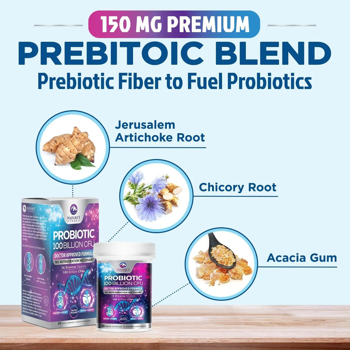 Probiotics 100 Billion CFU - 16 Premium Strains + Prebiotics - Best Probiotics for Women & Men - Supports Immune, Digestive & Gut Health, Supports Occasional Constipation, Gas & Bloating - 30 Capsules Nature's Peak buy supplements Au