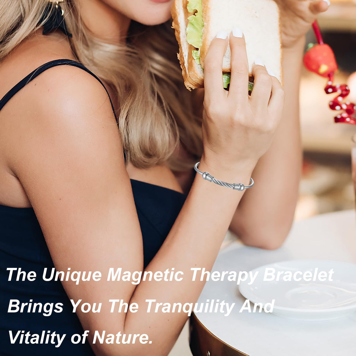 EnerMagiX Magnetic Bracelet for Women for Arthritis and Joint,Twisted Cable Stainless Steel Bangle EnerMagiXBuy Supplements Australia