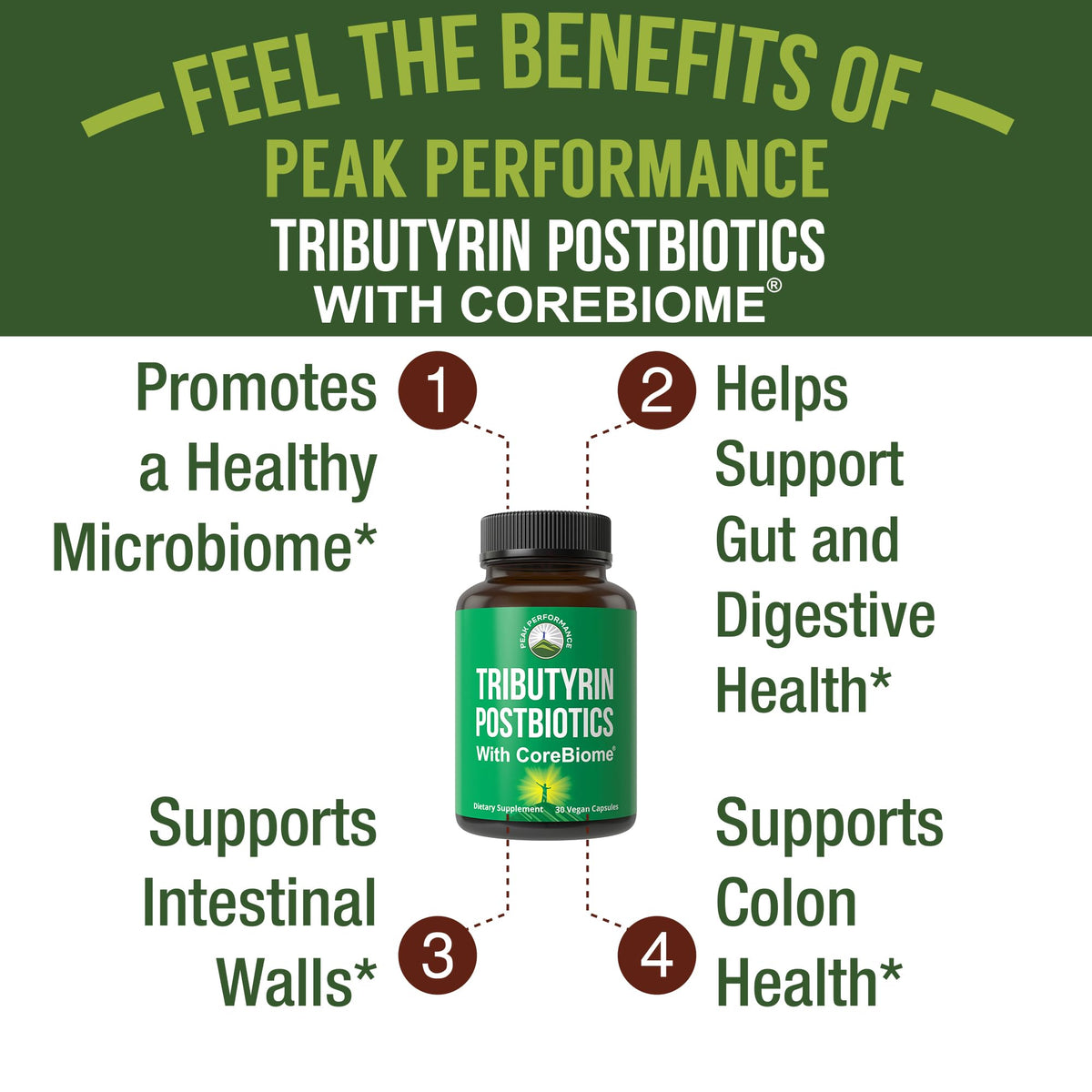 CoreBiome Tributyrin Postbiotic Supplement Clinically Tested for Gut Health. More Effective Than Sodium Butyrate Capsules. High Bioavailability Post Biotics for Digestive, Leaky Gut, Colon, Microbiome Peak PerformanceBuy Supplements Australia