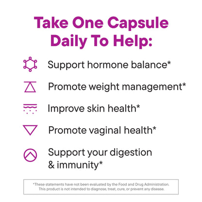 Daily Nouri Hormone Balance Probiotics for Women | Hormonal Balance Support | Vaginal pH + Gut Health | 7 Clinically Studied Strains + Omega | 30-Day Supply Daily NouriBuy Supplements Australia
