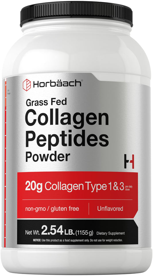 Horbaach Collagen Peptides Powder 40 oz | Unflavored | for Men & Women | Grassfed Type I & III | Non-GMO, Gluten Free Supplement Horbäach buy supplements Au