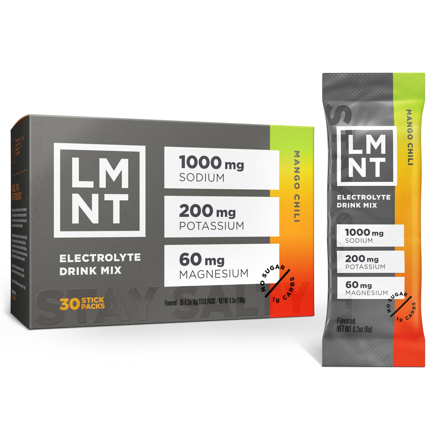 LMNT Zero Sugar Electrolytes - Mango Chili Salt | Drink Mix | 30 Count Drink LMNTBuy Supplements Australia