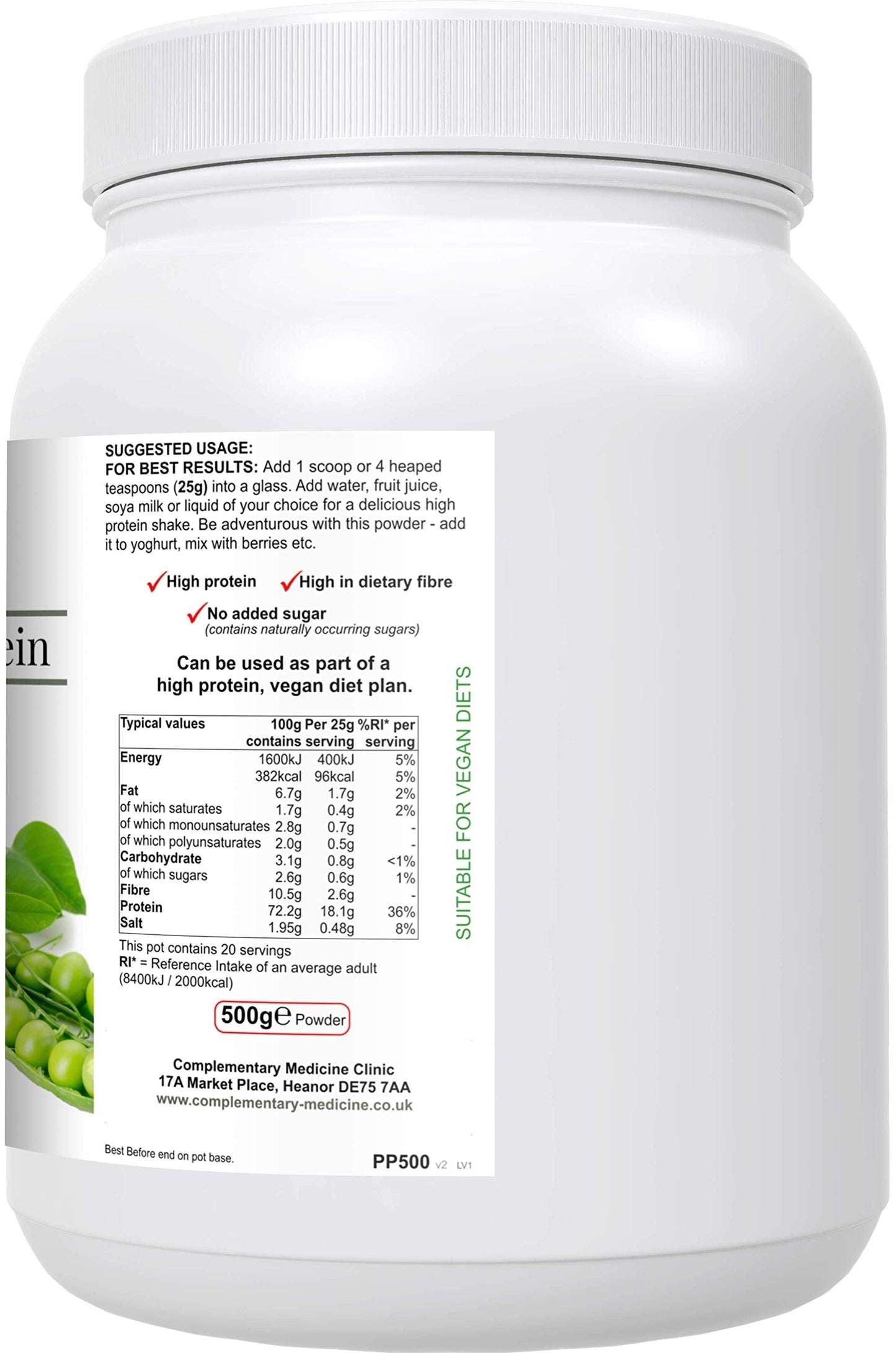 Complementary Supplements - BodyFuel Hypoallergenic Pea Protein Isolate Powder Plus Phytonutrients Complementary SupplementsBuy Supplements Australia