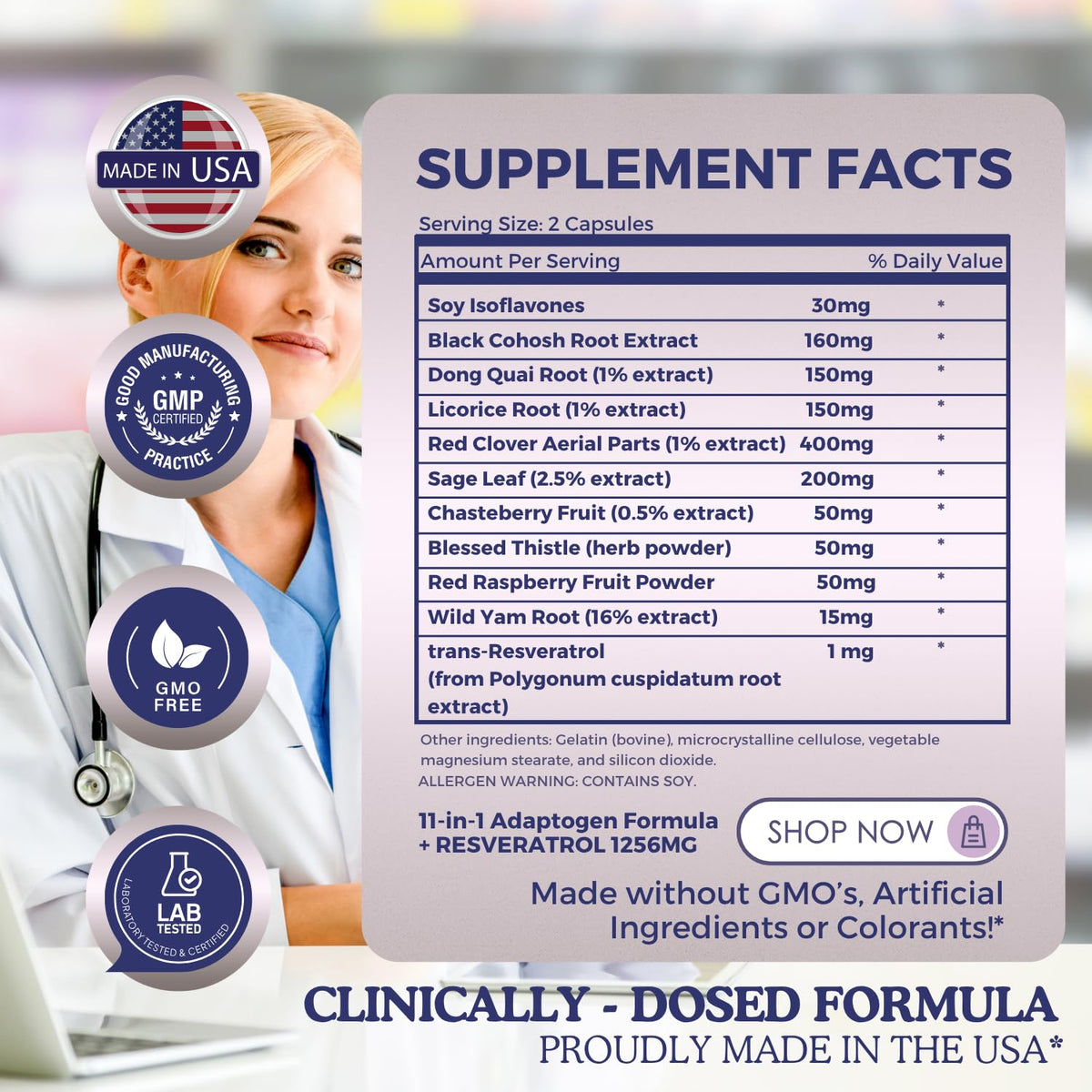11-in-1 Hormonal Balance, Relief for Menopause Symptoms, Helps Reduce Hot Flashes, Night Sweats, and Mood Swings, Clinically Proven Ingredients, Natural PMS Support, Made in USA, 3rd Party-Tested HERBAL HOTBuy Supplements Australia