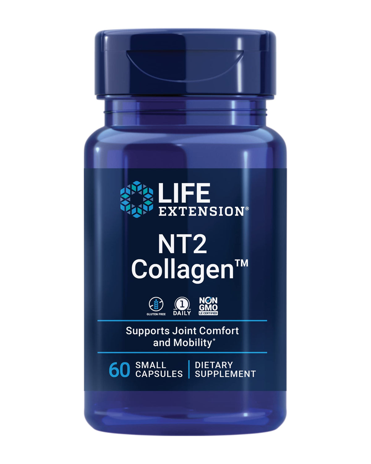 Life Extension NT2 Collagen™, Joint Health Supplement for Joint Comfort & Mobility, Gluten-Free, Non-GMO, 1 Daily, 60 Small Capsules Life ExtensionBuy Supplements Australia