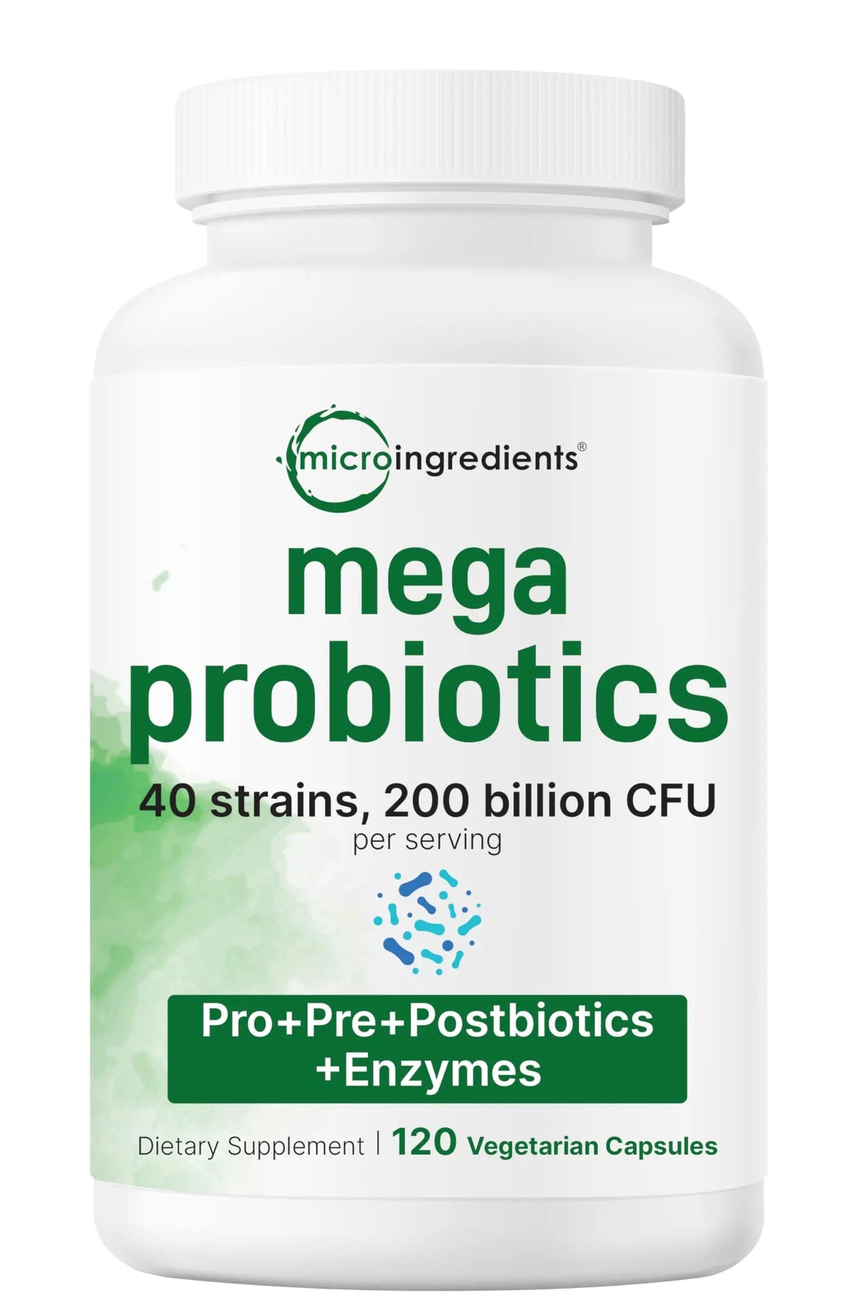Micro Ingredients Probiotics 200 Billion CFU, 120 Veggie Capsules | Mega Probiotics for Men & Women | 40 Strains with Prebiotics, Postbiotics & Digestive Enzymes | Gut, Immune & Digestive Health Micro IngredientsBuy Supplements Australia
