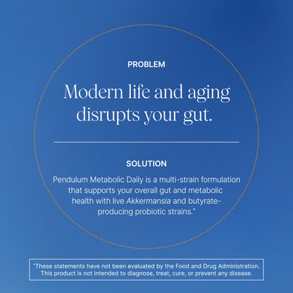 Pendulum Metabolic Daily - Multi-Strain Probiotic with Akkermansia muciniphila to Support Metabolism and Sustain Energy Levels - for Women and Men - 90 Capsules (1 Pack) PendulumBuy Supplements Australia