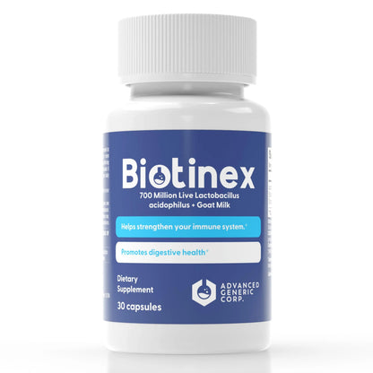 Lactobacillus Acidophilus Probiotic - 700 Million Live with Low-Fat Goat Milk per Capsules - Digestive & Gut Health - Supports Constipation, Diarrhea, Gas & Bloating - Probiotic for Women & Men Biotinex buy supplements Au