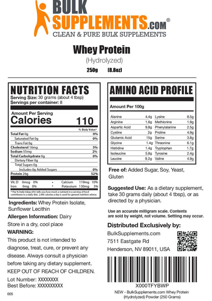 BULKSUPPLEMENTS.COM Hydrolyzed Whey Protein Isolate - Isolate Protein Powder BULKSUPPLEMENTS.COMBuy Supplements Australia