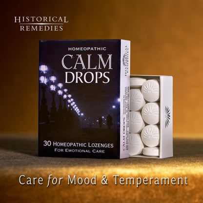 Historical Remedies Calm Drops Homeopathic Lozenges (6 Pack)| Natural Care for Emotional Relief, Vegan & Gluten-Free Organic Vanilla Flavor Drops to Promote Relaxation and a Sense of Calm Historical Remedies buy supplements Au
