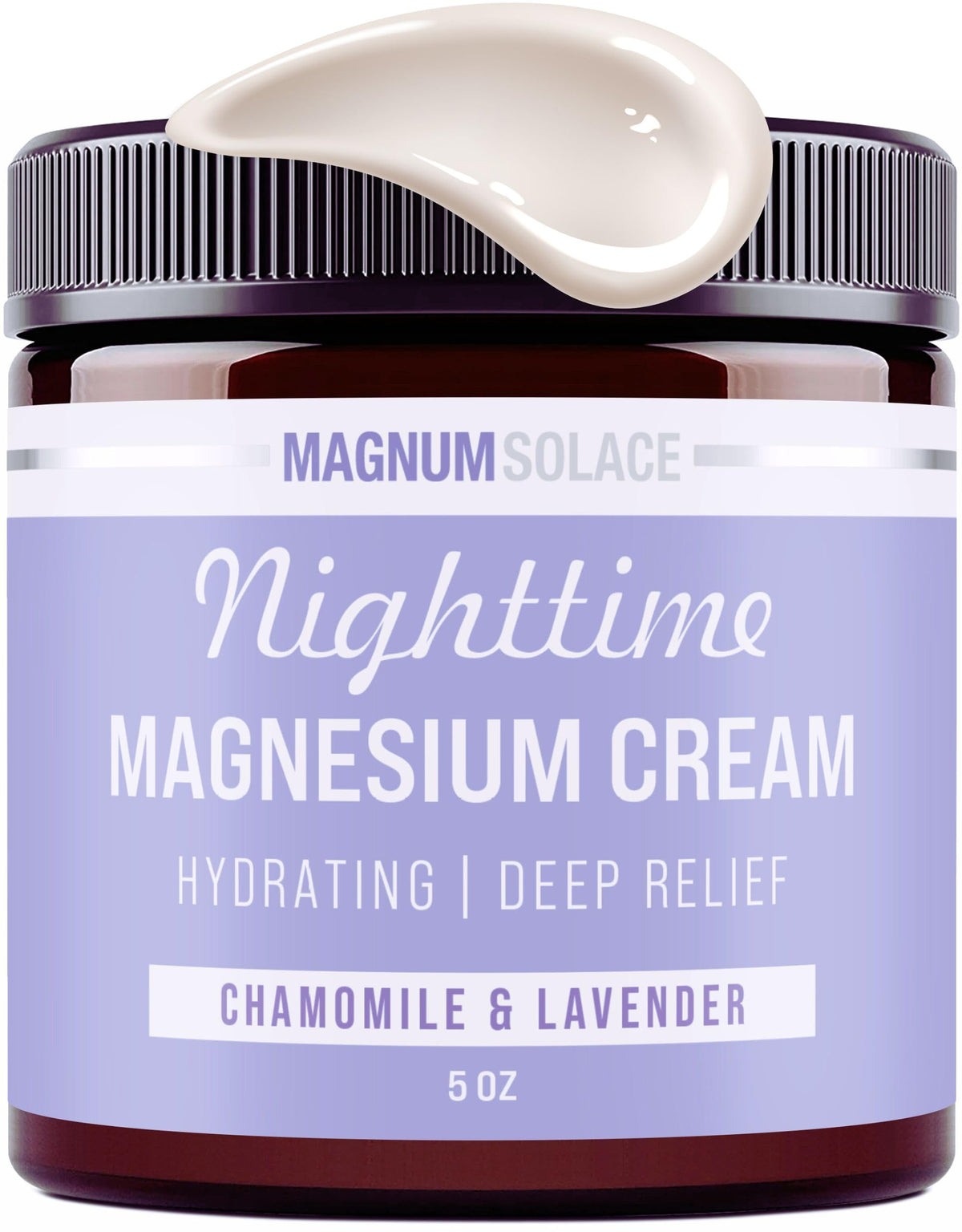 Magnum Solace Magnesium Lotion – Nighttime Magnesium Cream – Apply to Legs, Arms or Chest - Topical Magnesium Chloride – USA Made and Safe for Kids (Chamomile Lavender) Magnum SolaceBuy Supplements Australia