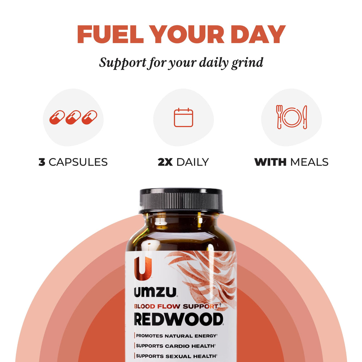 UMZU Redwood Nitric Oxide Booster, (30 Day Supply) – Vitamin C, Garlic & Horse Chestnut – Healthy Circulation & Endurance – Daily Cardiovascular Support Nitric Oxide