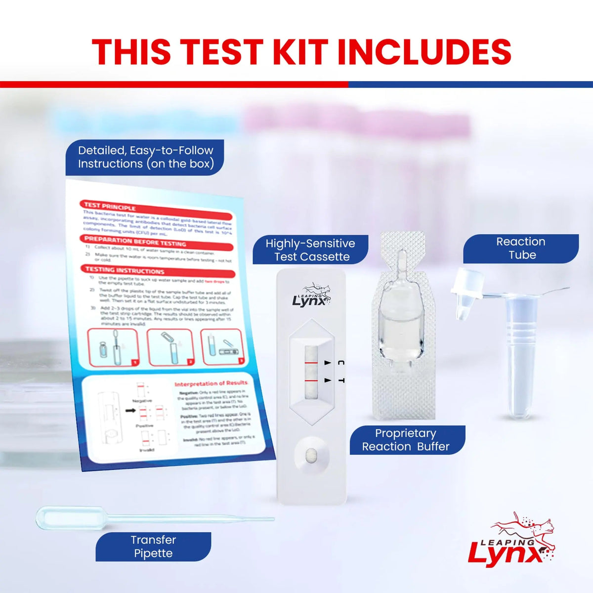 Bacteria Water Test Kit – Coliform, E. coli & Salmonella Detection for Well & Tap Water | Rapid Home Drinking Water Screening Kit with Lab-Quality Results | Leaping Lynx Leaping LynxBuy Supplements Australia