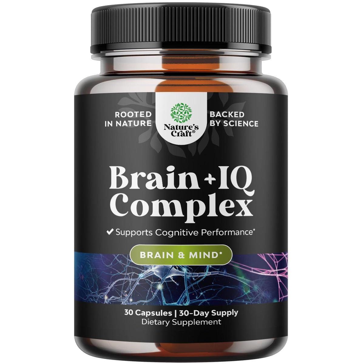 Nootropic Memory Supplement for Brain Support - Memory Pills for Brain Boost and Natural Energy Booster - Vitamin B 12 Bacopa Monnieri Rhodiola Rosea DMAE Ginkgo Biloba Phosphatidylserine Supplement Natures CraftBuy Supplements Australia