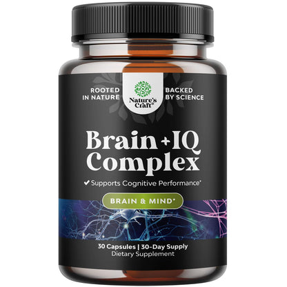 Nootropic Memory Supplement for Brain Support - Memory Pills for Brain Boost and Natural Energy Booster - Vitamin B 12 Bacopa Monnieri Rhodiola Rosea DMAE Ginkgo Biloba Phosphatidylserine Supplement Natures CraftBuy Supplements Australia