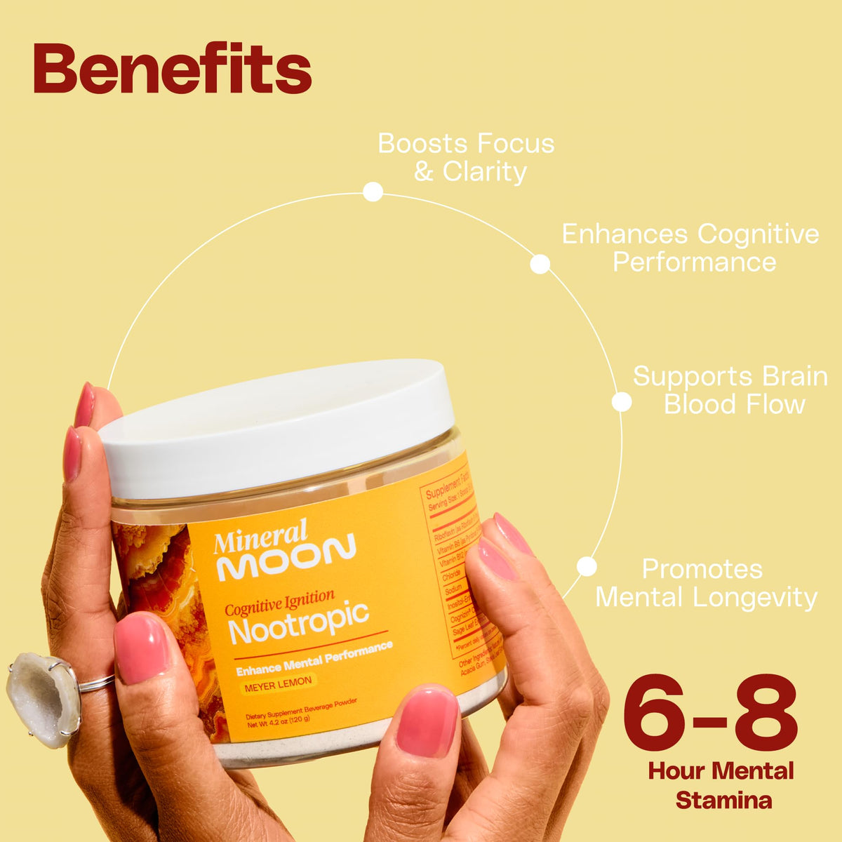 Mineral Moon Premium Cognitive Ignition Nootropic Powder - Brain Supplements For Memory & Focus - Sage Extract, B Vitamins,Cognizine Citicoline& nooLVL - Supports Mental Clarity - No Caffeine or Sugar Mineral MoonBuy Supplements Australia